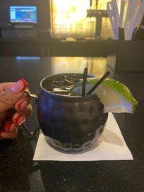 Having great conversations with the bartenders, waiting on my buffalo chicken tenders while watching the Winter Olympics.