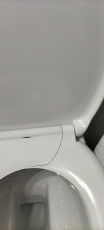 Lunettes des toilettes cassée