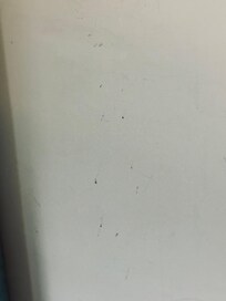 Cast on a wall not sure of substance.