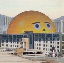 Sphere was right outside. very cool looking at