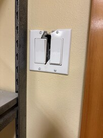 Garage light plate