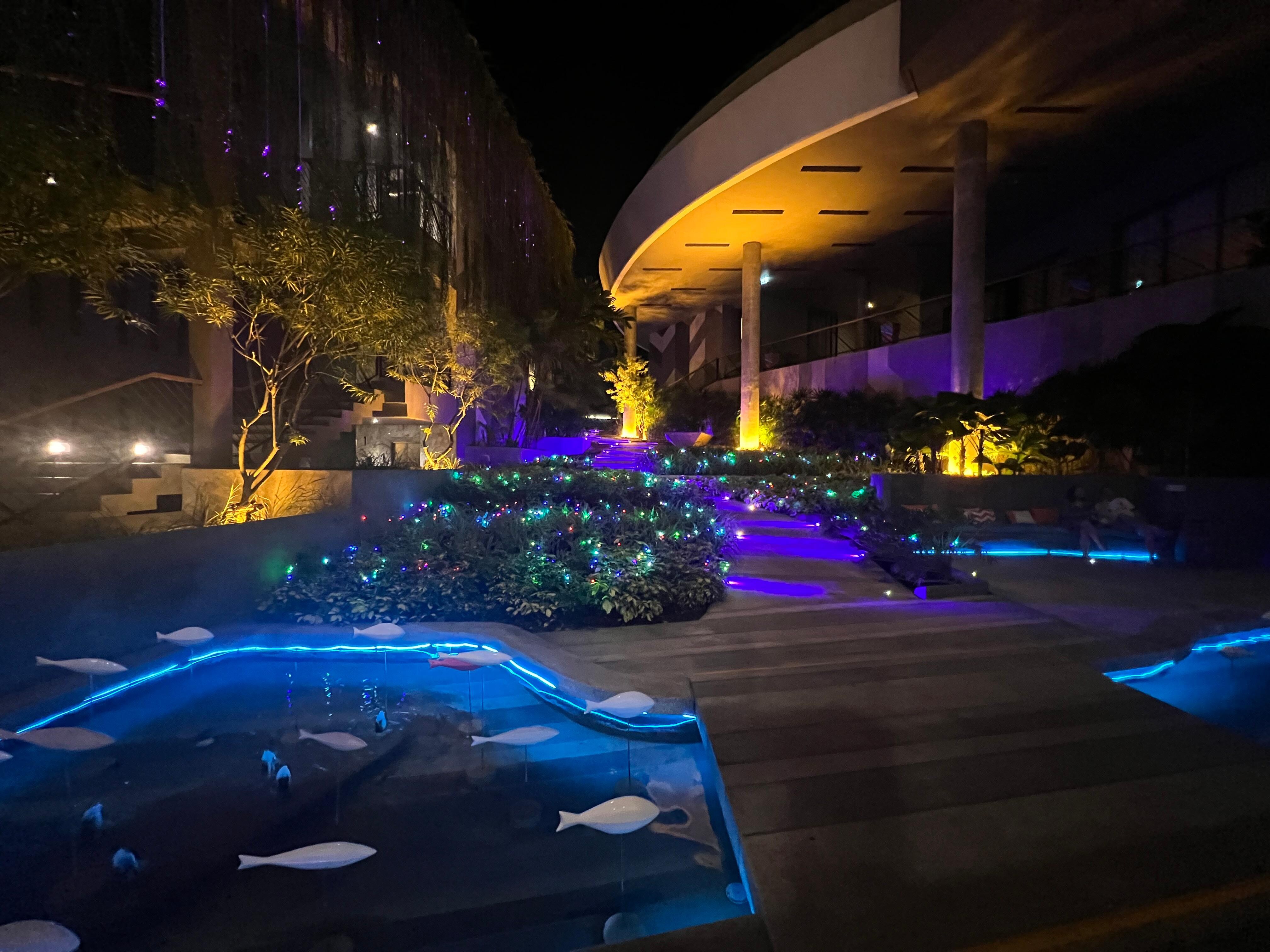 The hotel foyer 