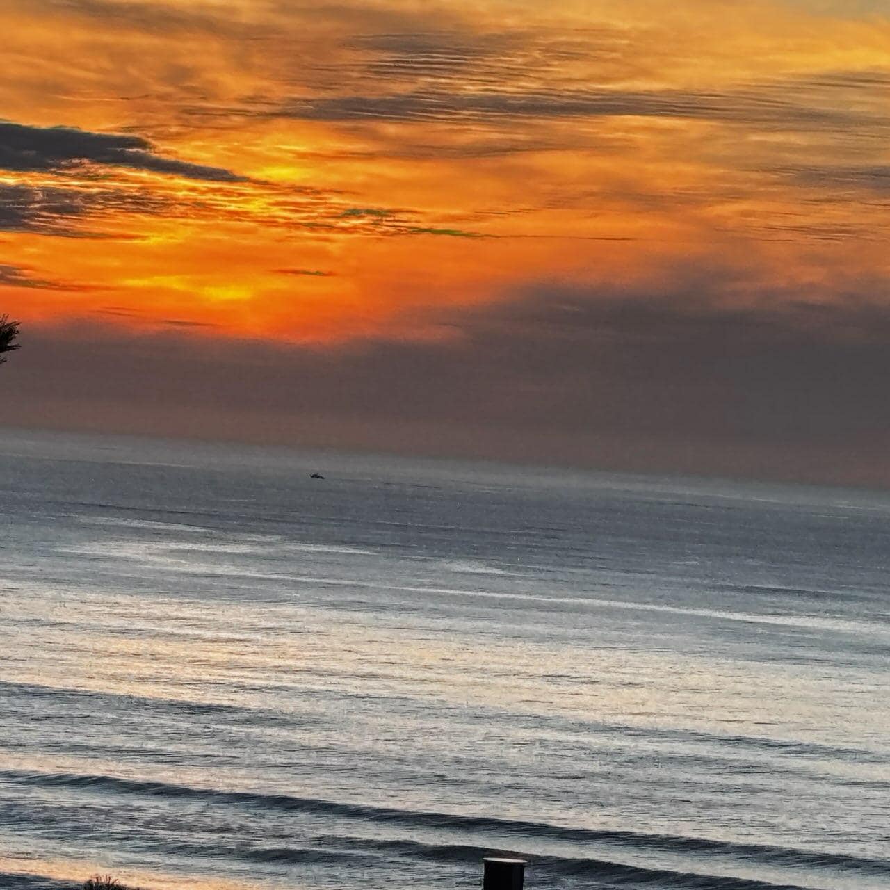 Sunset from the deck off the second story of the home.