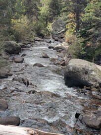 The Big Thompson River from the hike: The Pool via Fern Lake Trail and the Lily Lake Trail.