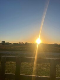 Sunrise was beautiful.