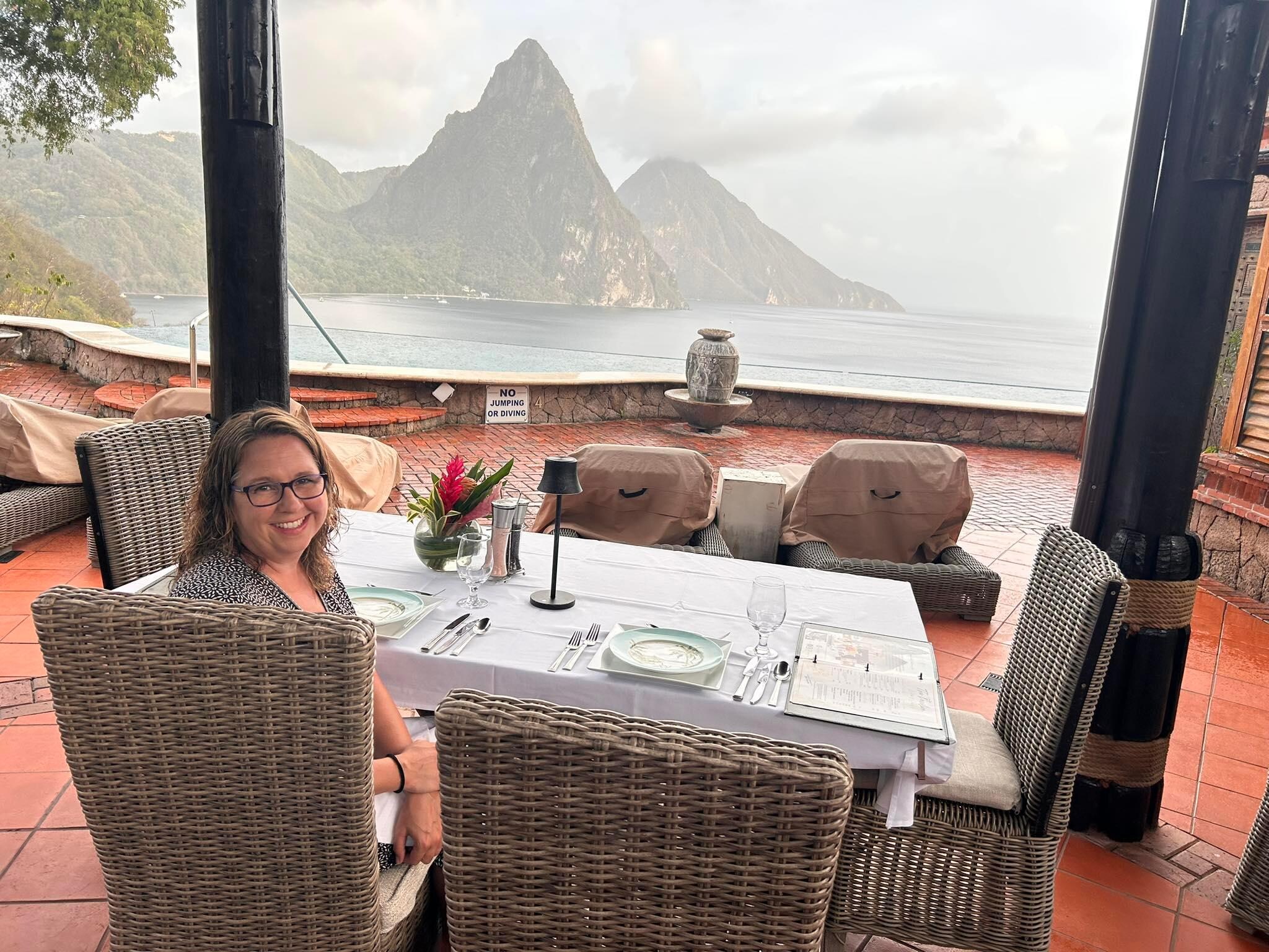 Callie Blanc Table with a view