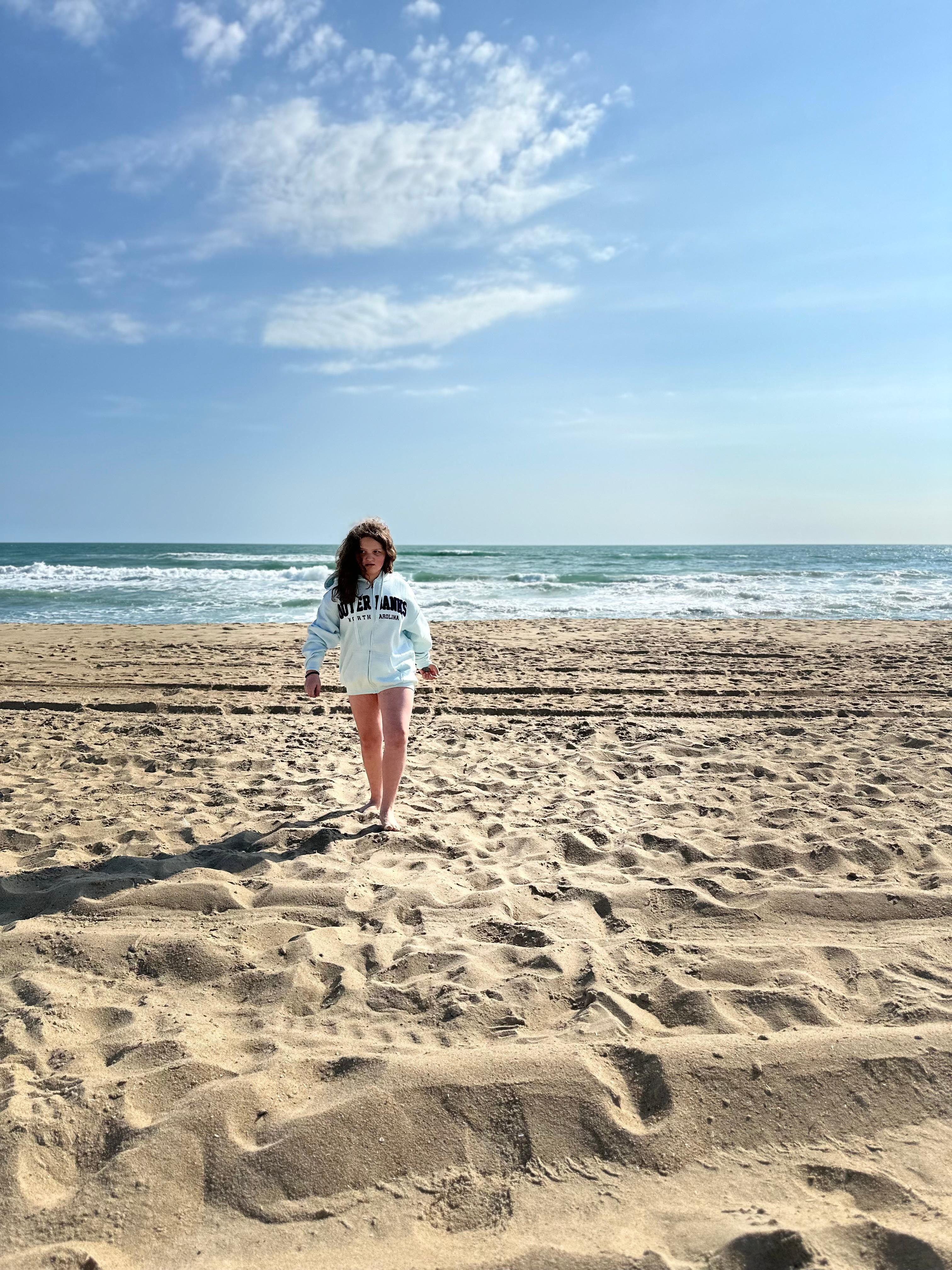 At the beach near the house