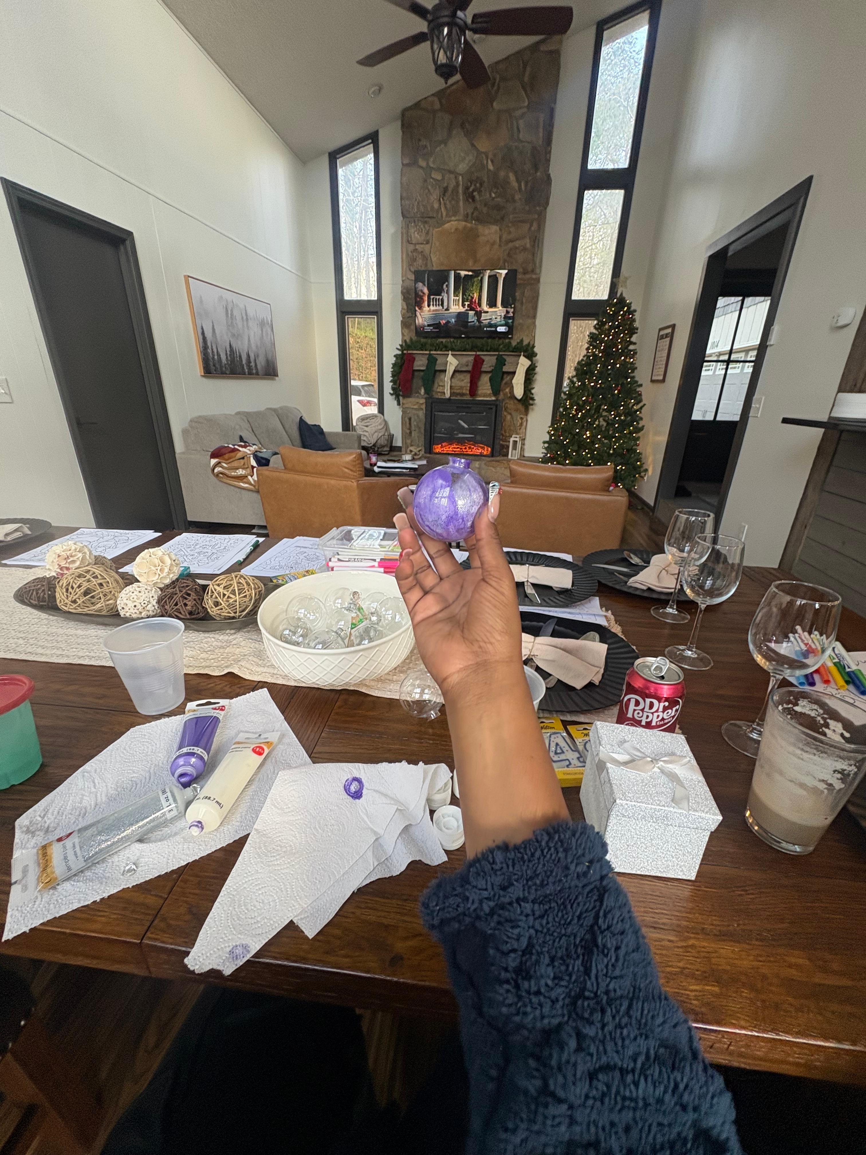 Here’s a great picture of the inside living room! Looks exactly like the picture / everything did!;)