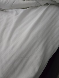 There was a huge stain on sheet. Probably just didn't wash out from previous use.