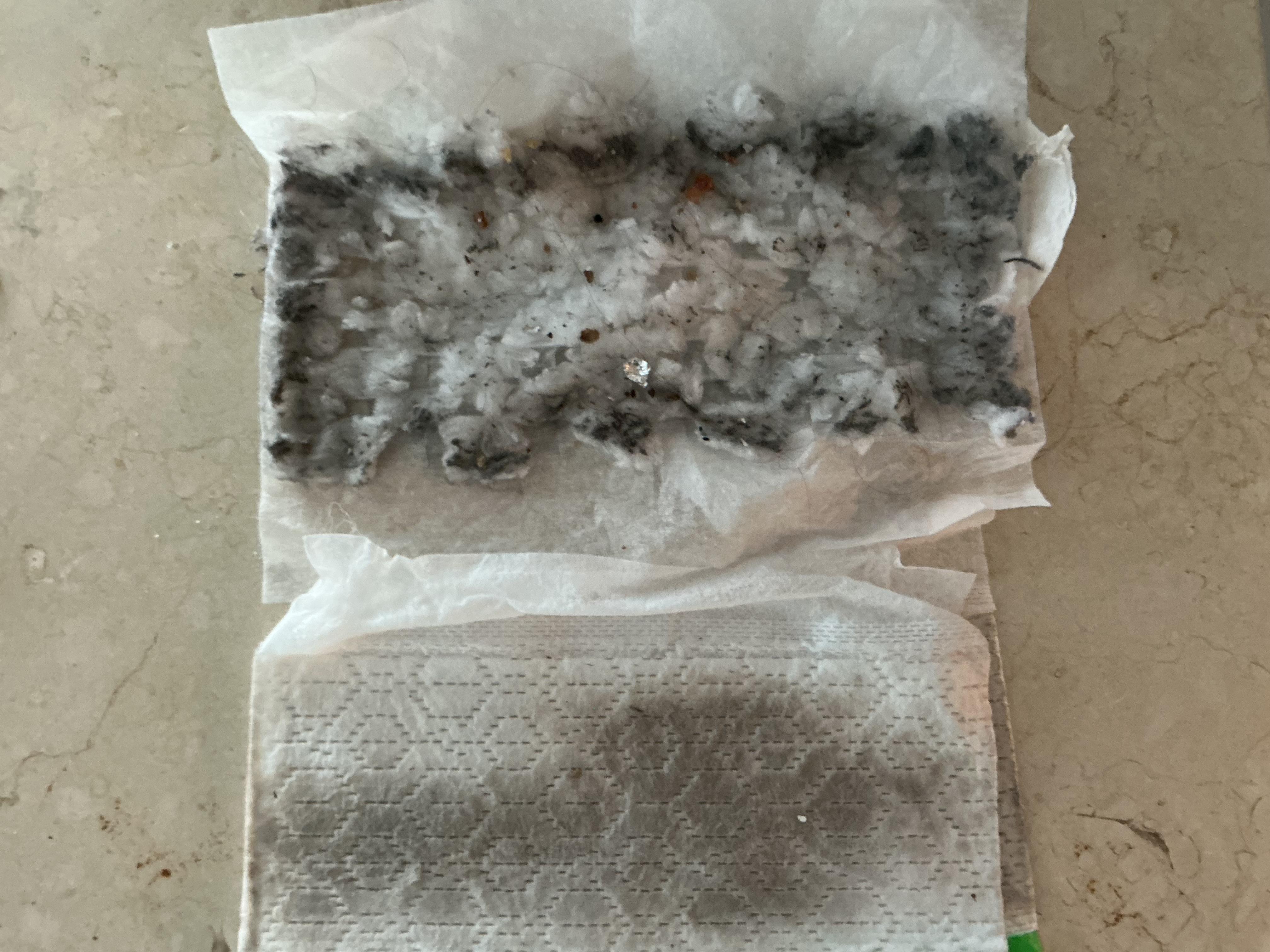 grime when I cleaned the floors at check in