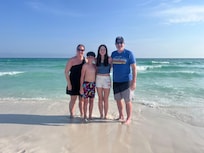 Our family in the beach, the last day