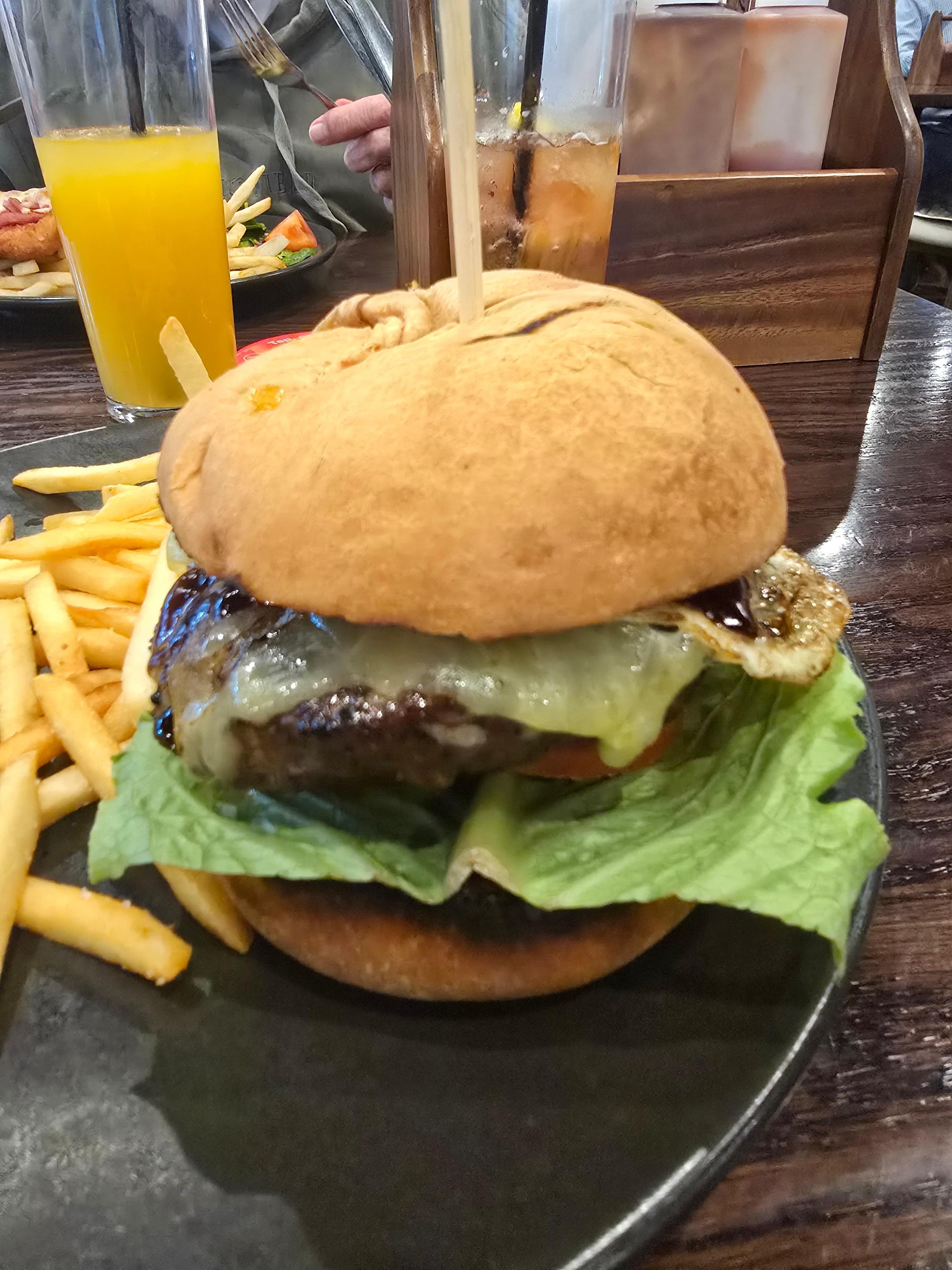 The camel burger . A bit dry but still very tasty