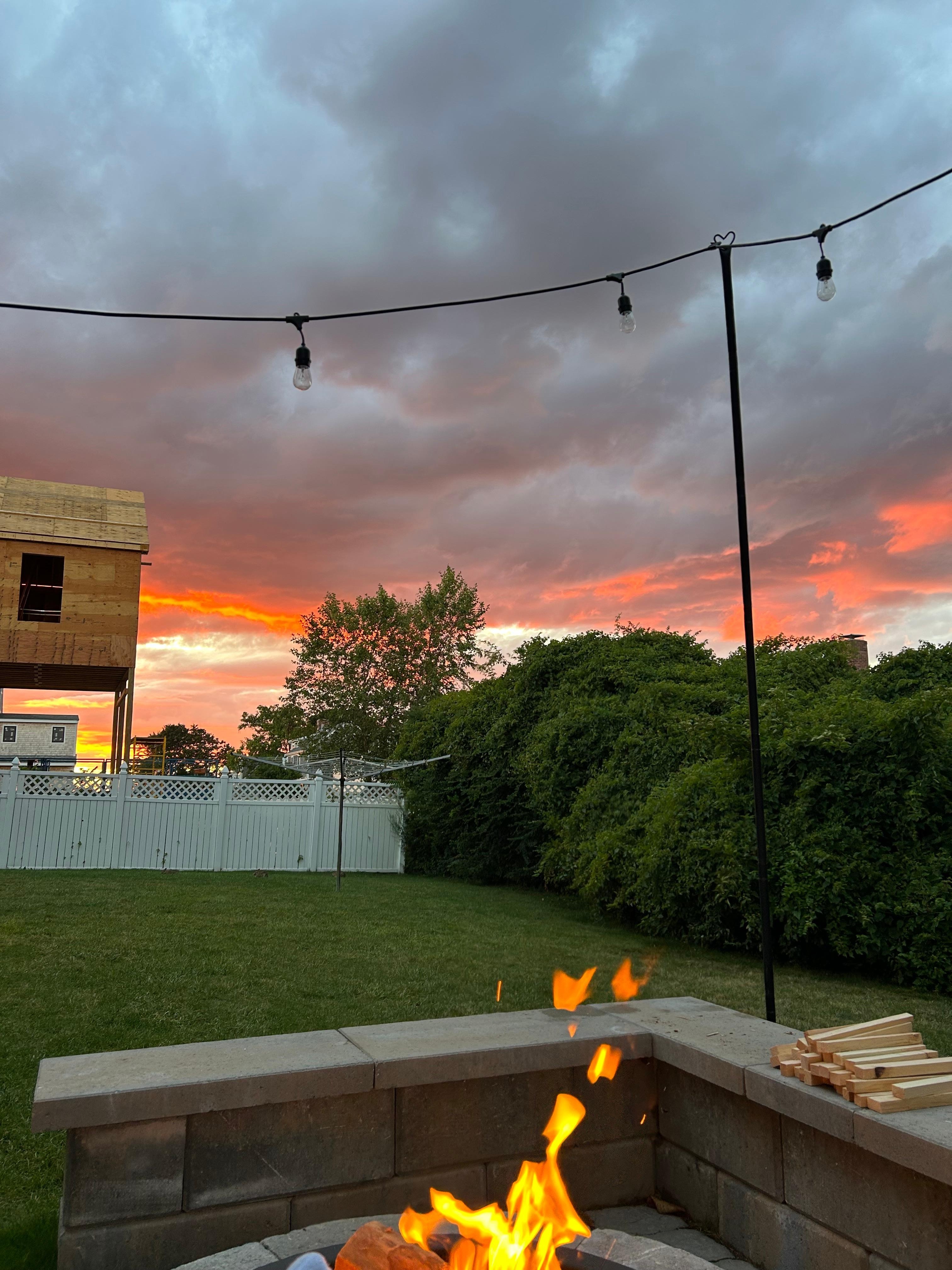 Beautiful fire evening