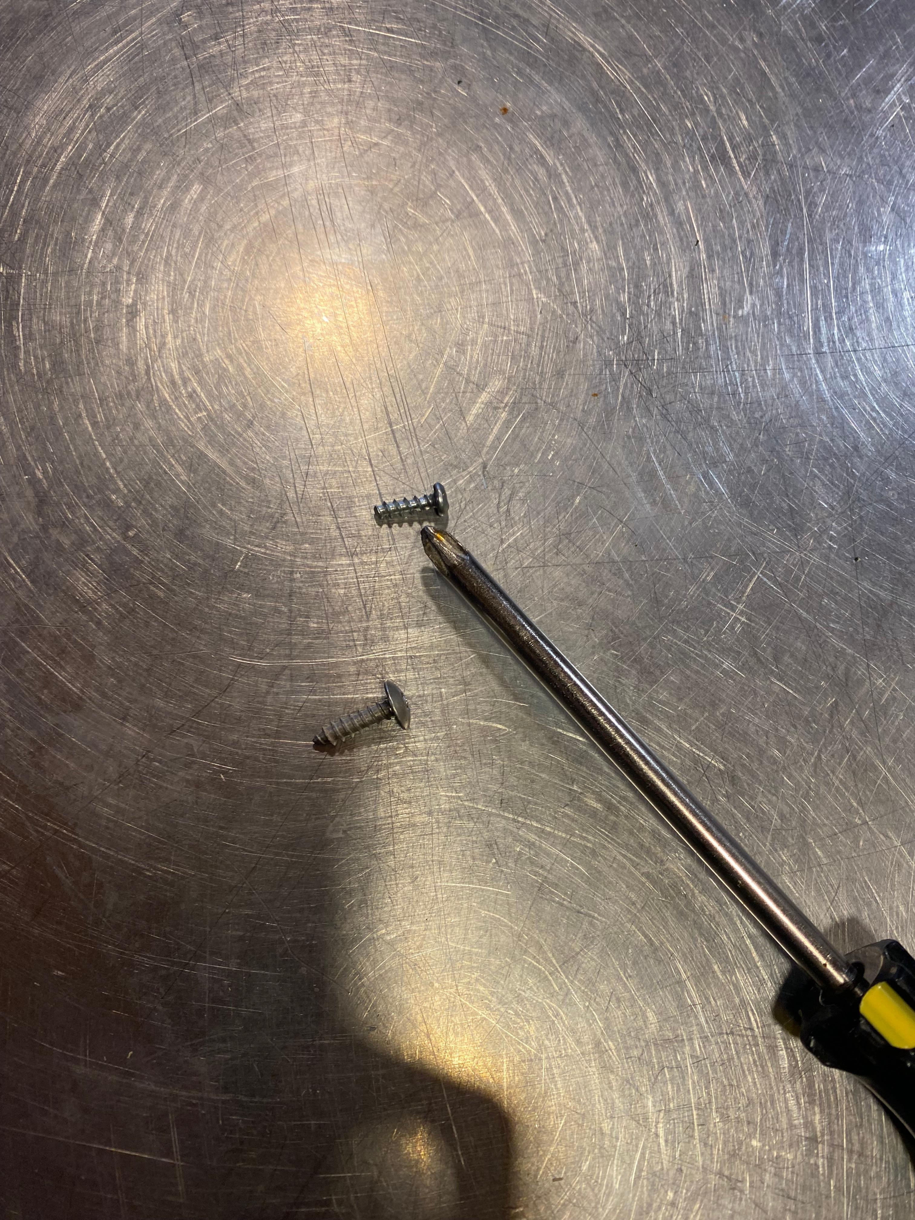 Screws fell out on dishwasher and I had to secure it