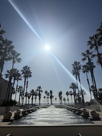 View exiting lobby towards the beach