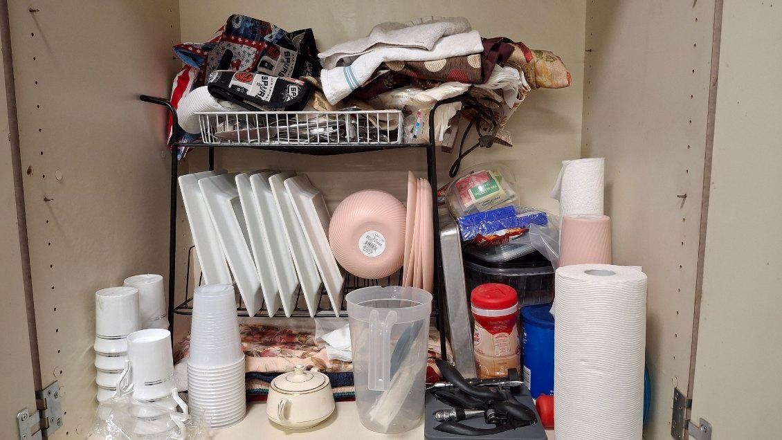 Dishes and utensils where greasy and moldy 