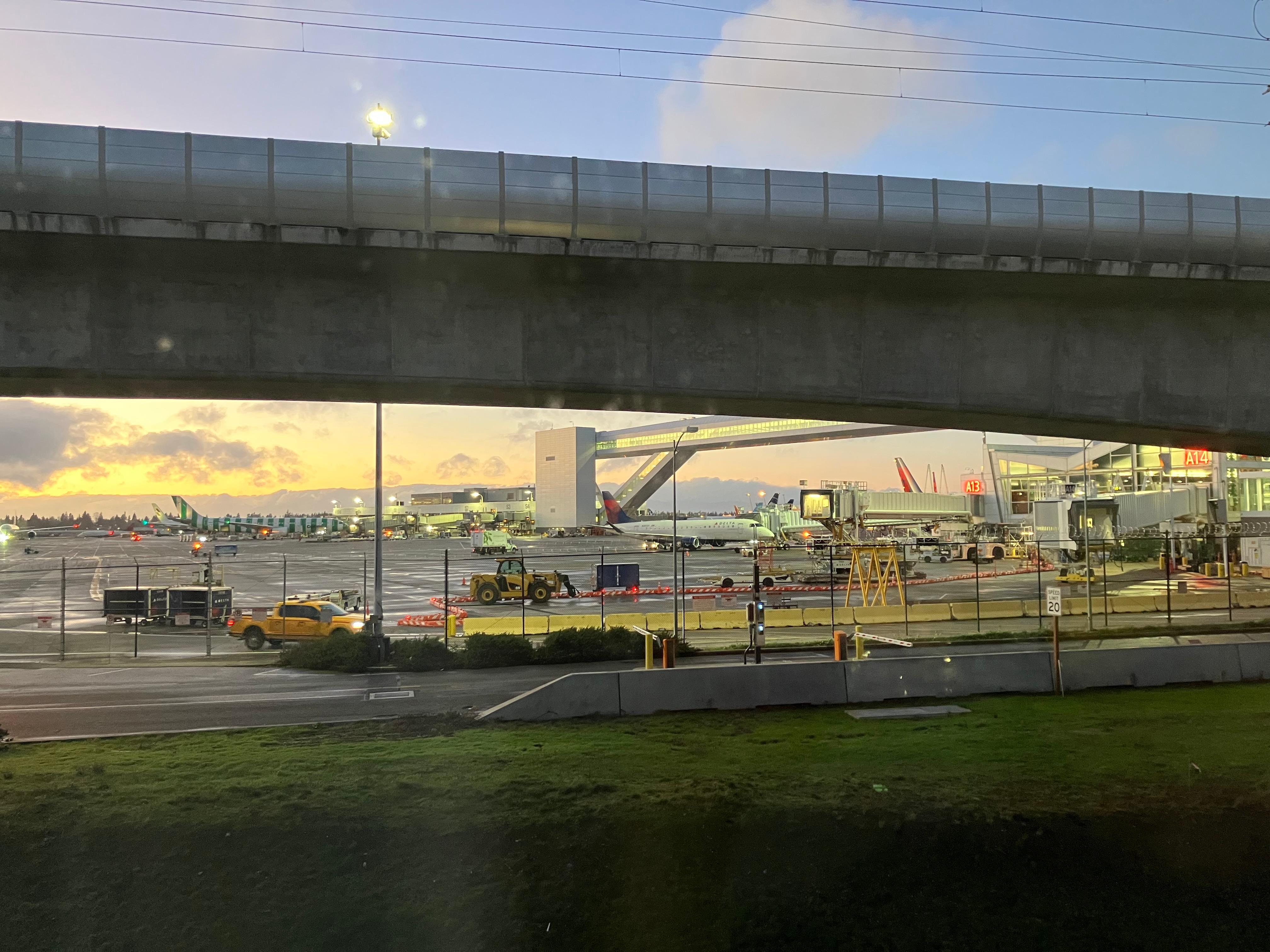 Planes and the Light Rail in our view, but Quiet! Yay! 