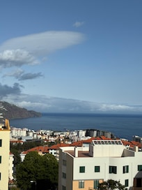 View from the front balcony. You can see the sun appear over the hill in the morning.