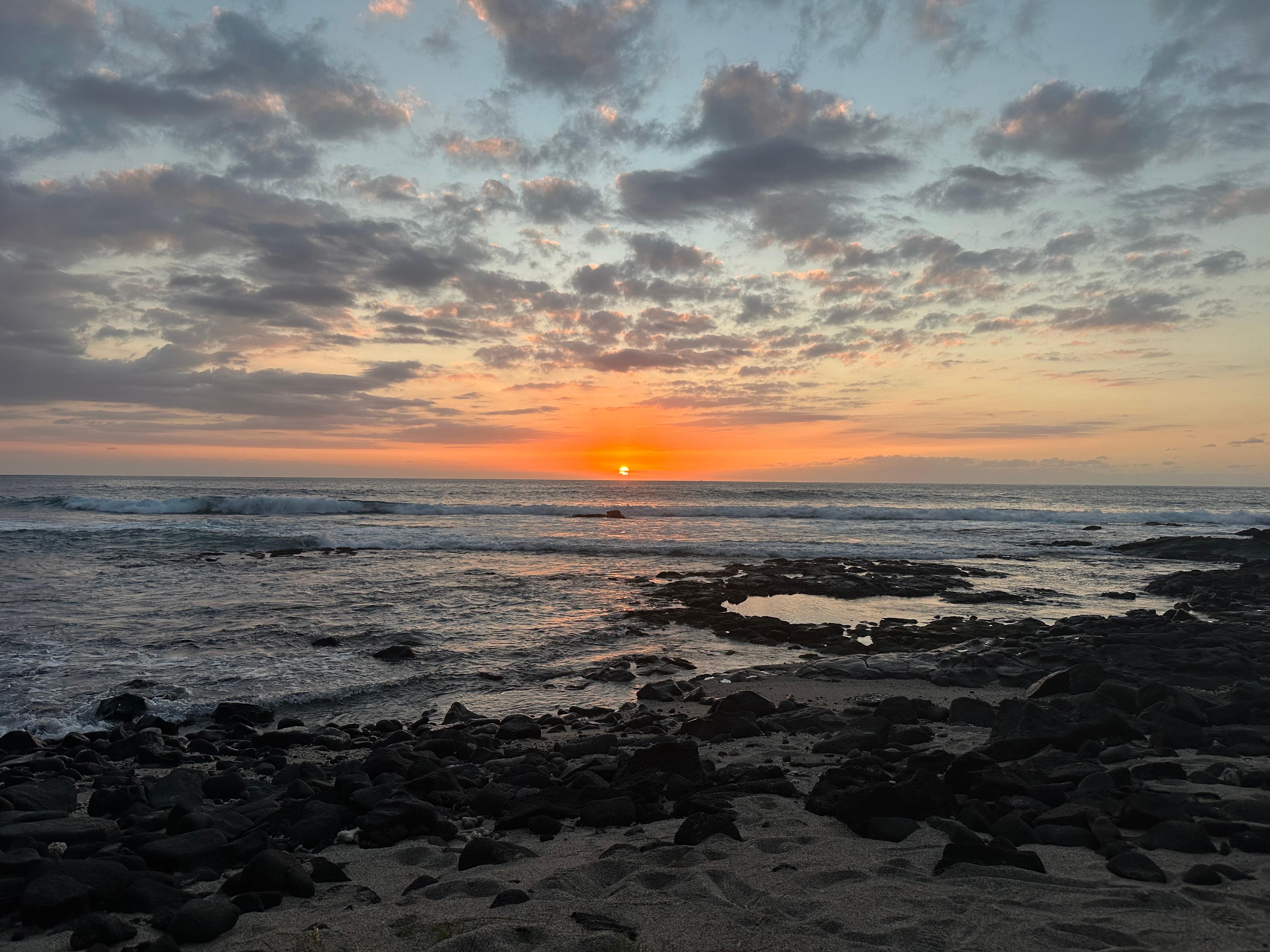 Sunset from the main area across the street 