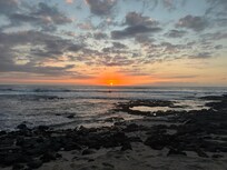 Sunset from the main area across the street