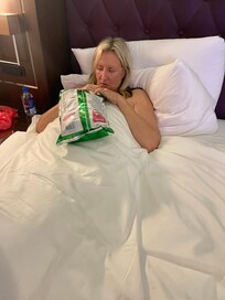 Love Puffs enjoying chips