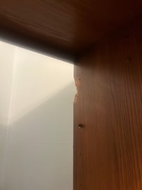 Missing back to an armoire