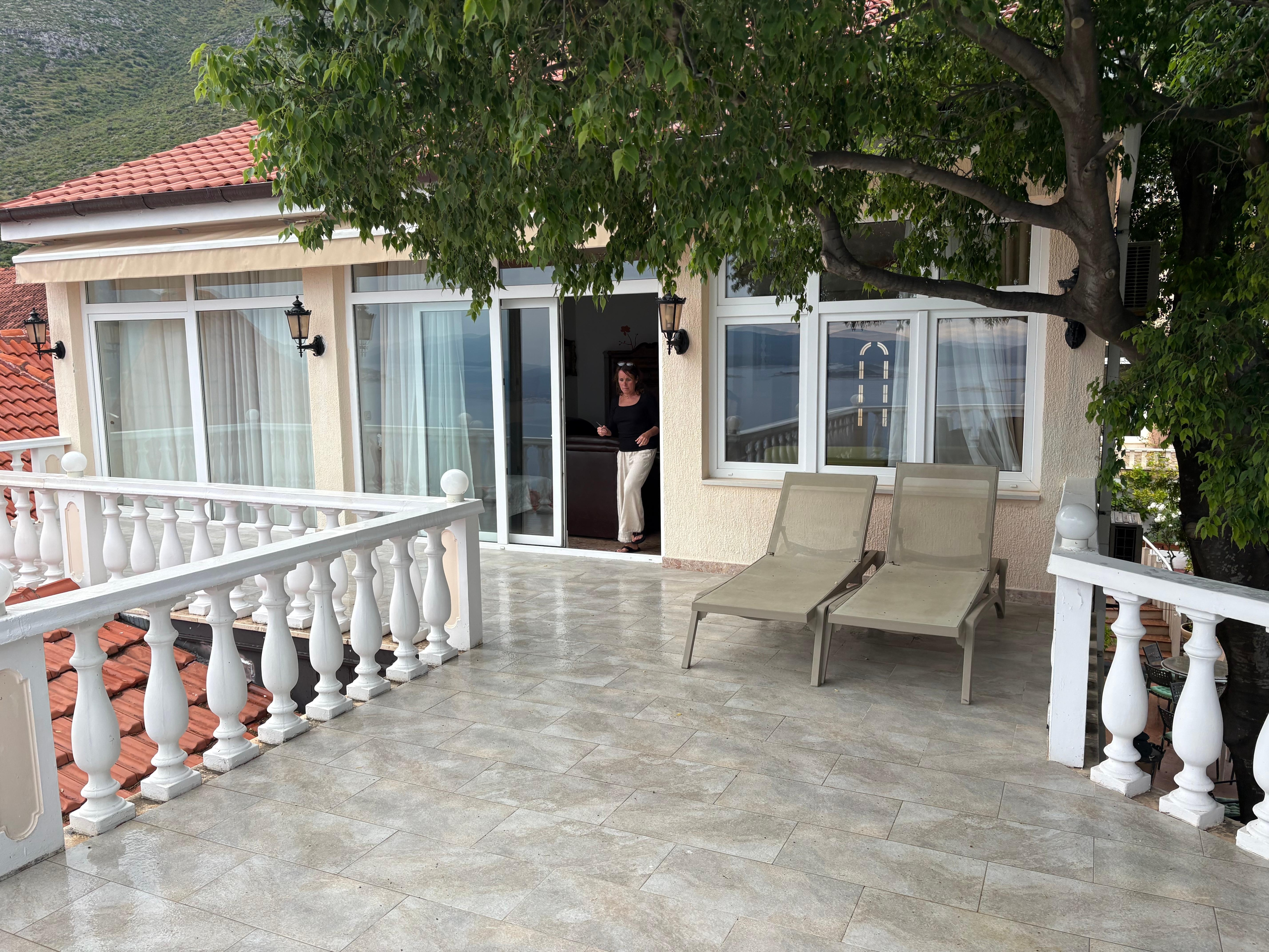 Presidential suite, balcony, looking back at the room