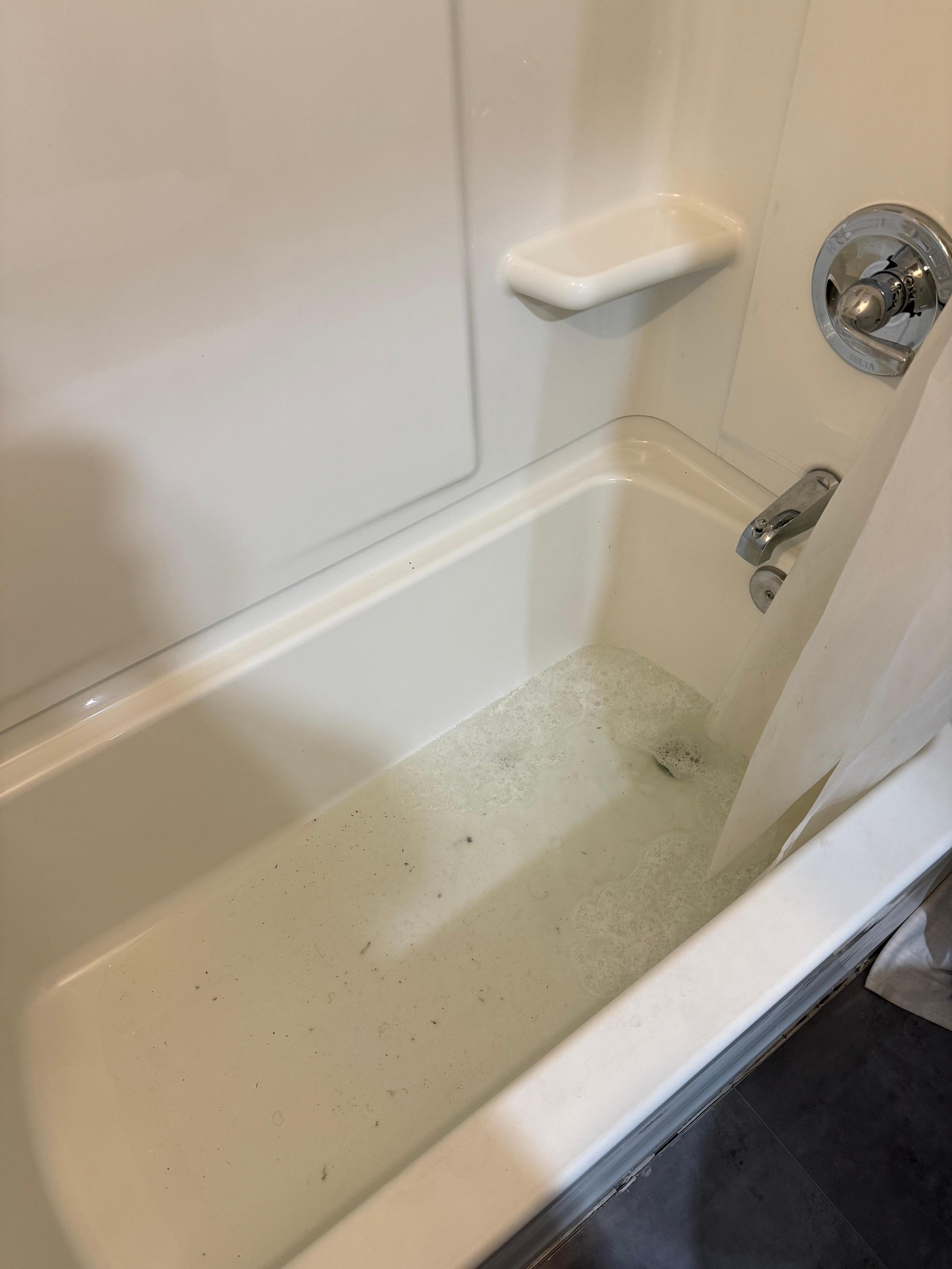 Standing water in the small bedroom