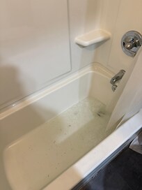 Standing water in the small bedroom