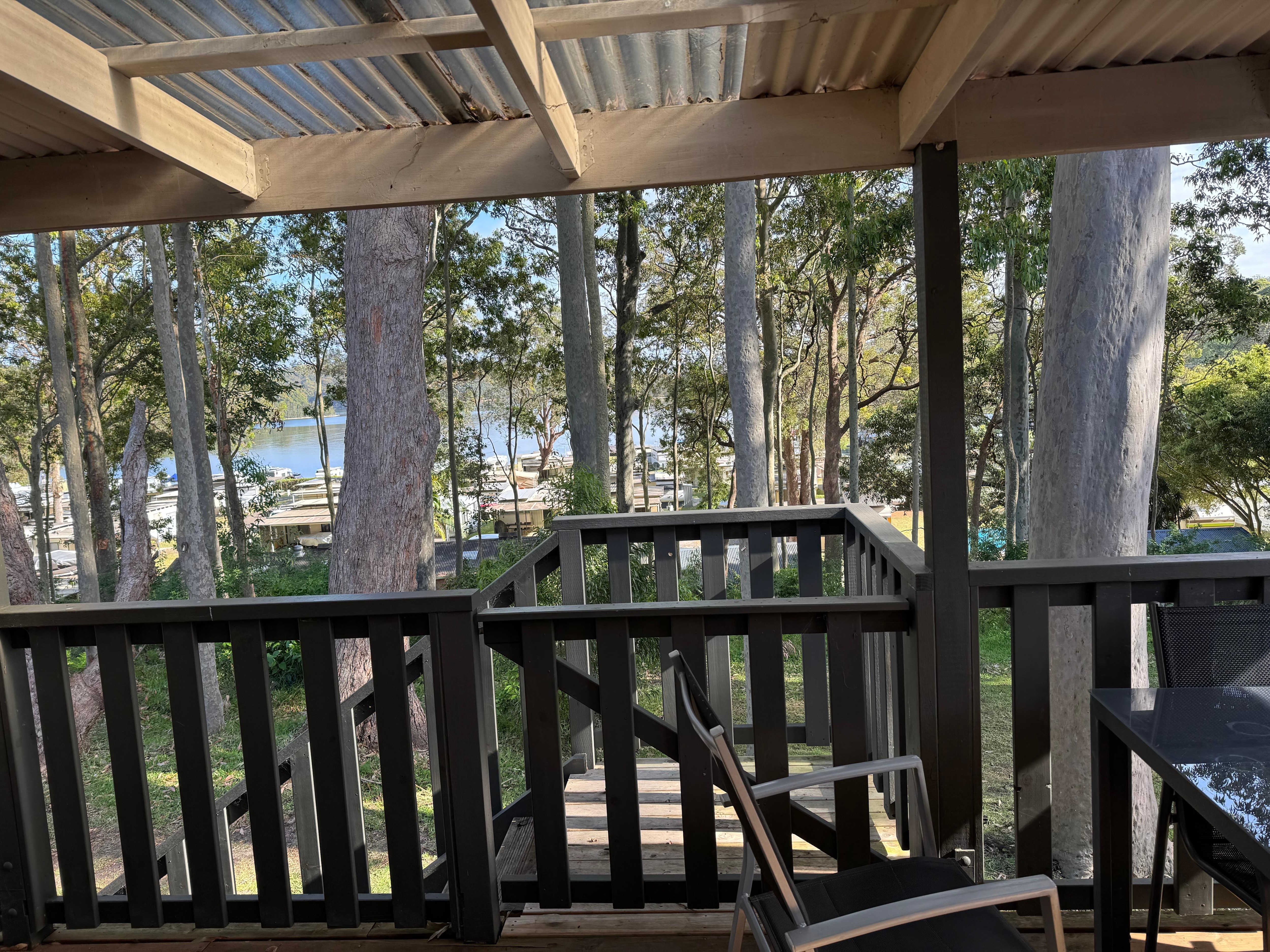 View from our spacious balcony 