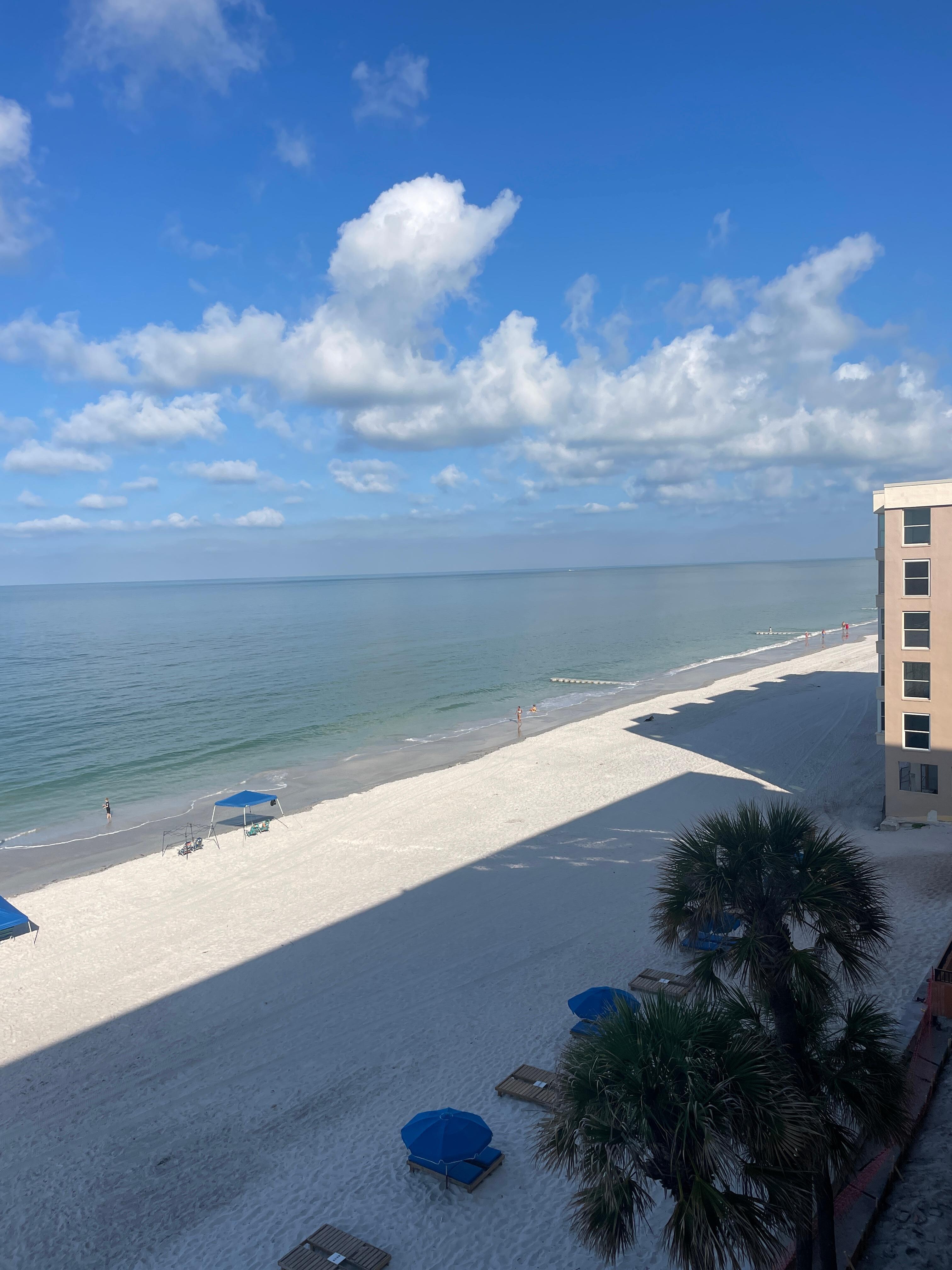 Beach to the right from the balcony