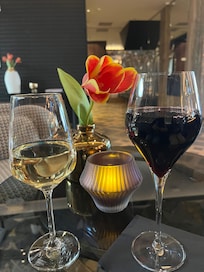 Free beverage with voucher when opting out of housekeeping for one day.