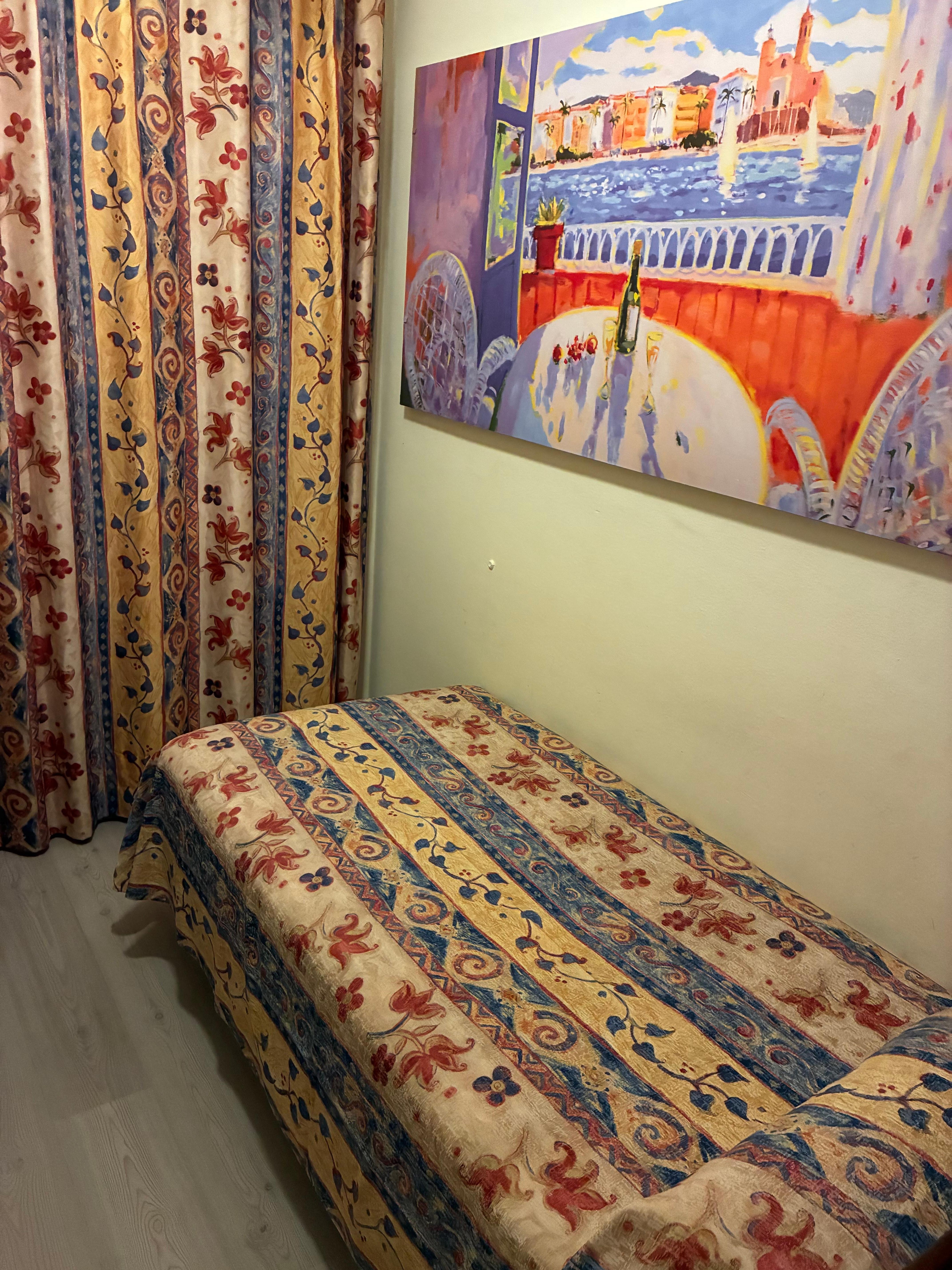 Room 202 has just a single bed. It’s small but fine for a short stay. 