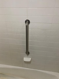 Broken shower wall