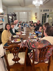 family dinners were so fun around the large table
