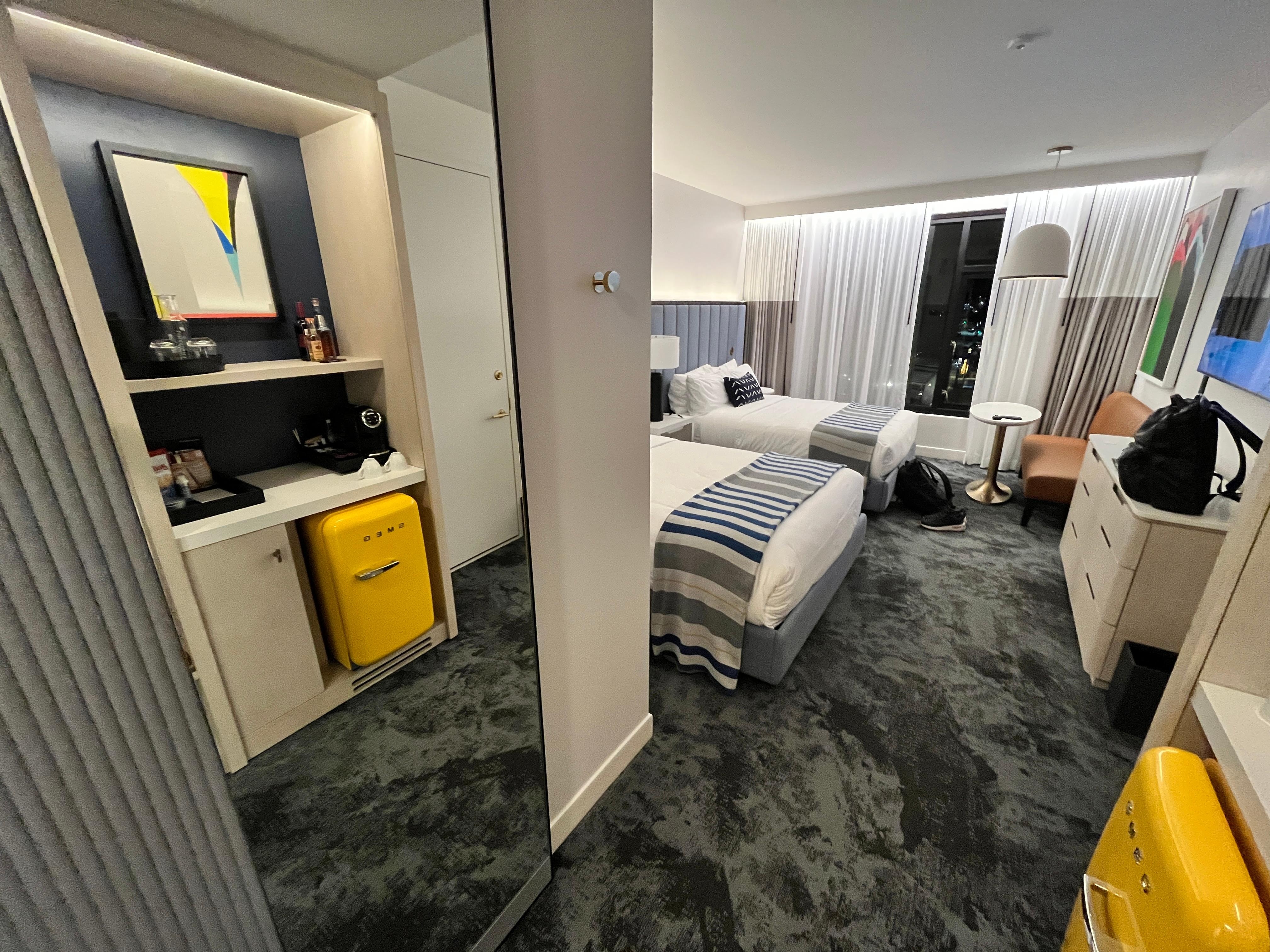 Nice clean room with great views