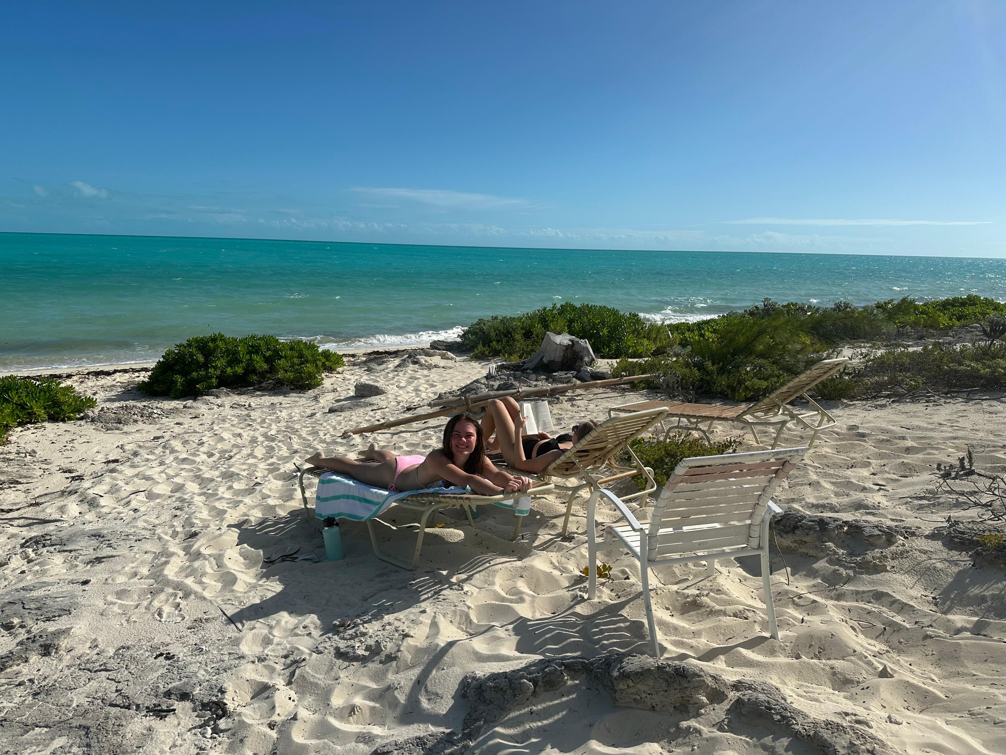 From the villa looking out over the ocean 