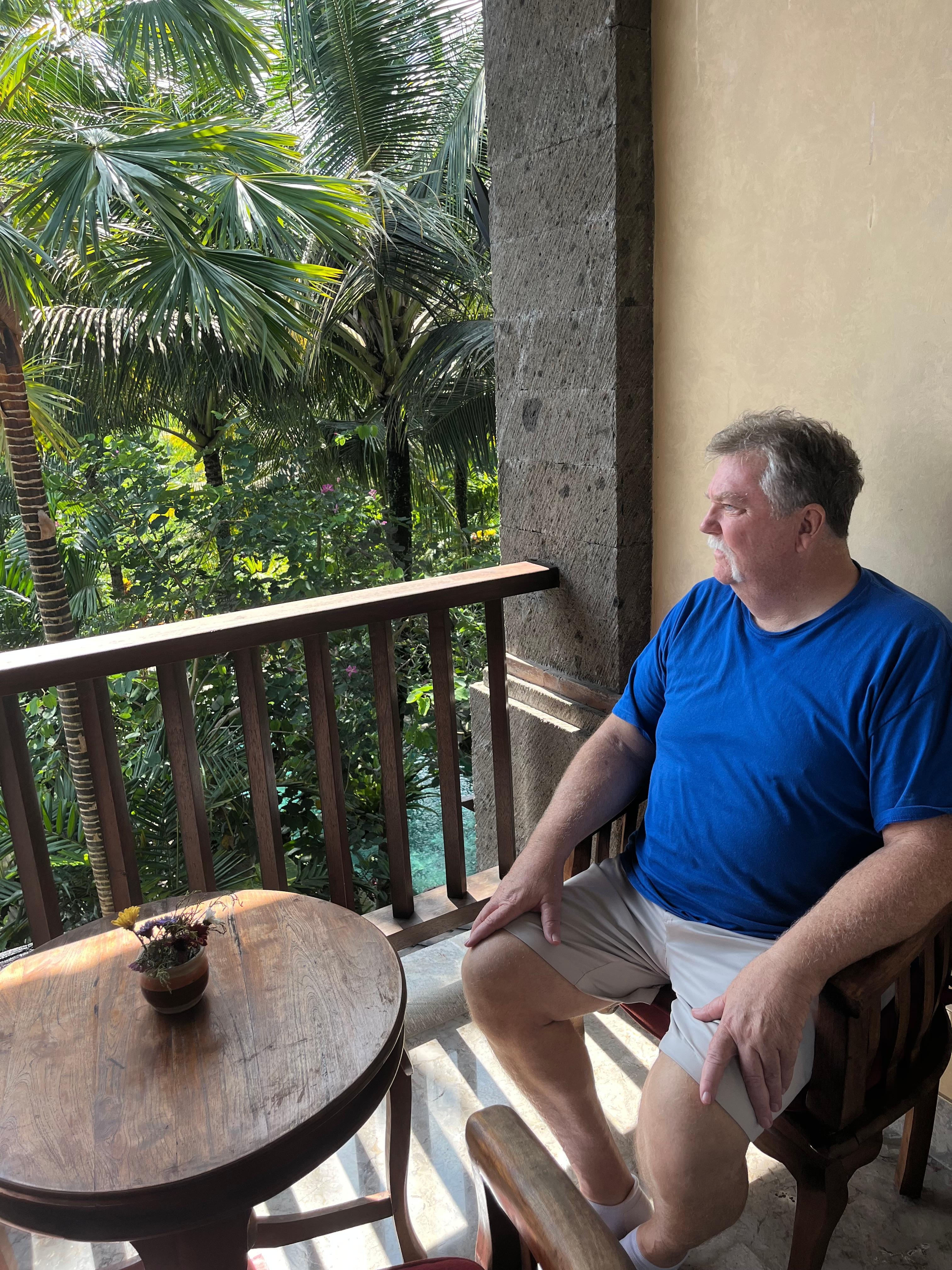 Balcony of our room view of pool.