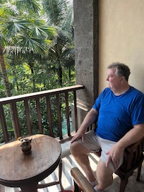 Balcony of our room view of pool.