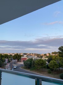 Vue de la chambre d’hôtel