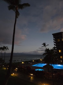 Night view from balcony is quite serene.