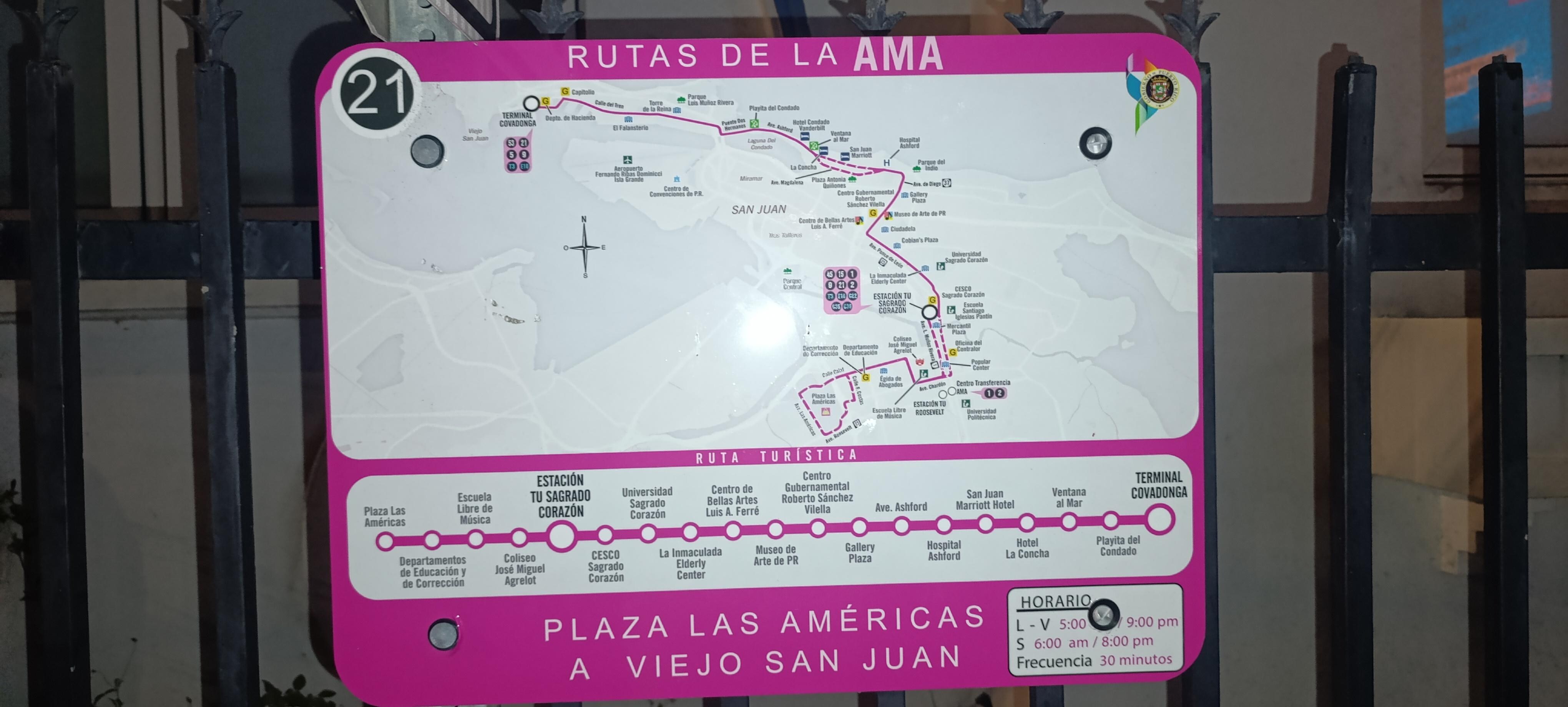 Bus route to plaza las Americas super convenient 