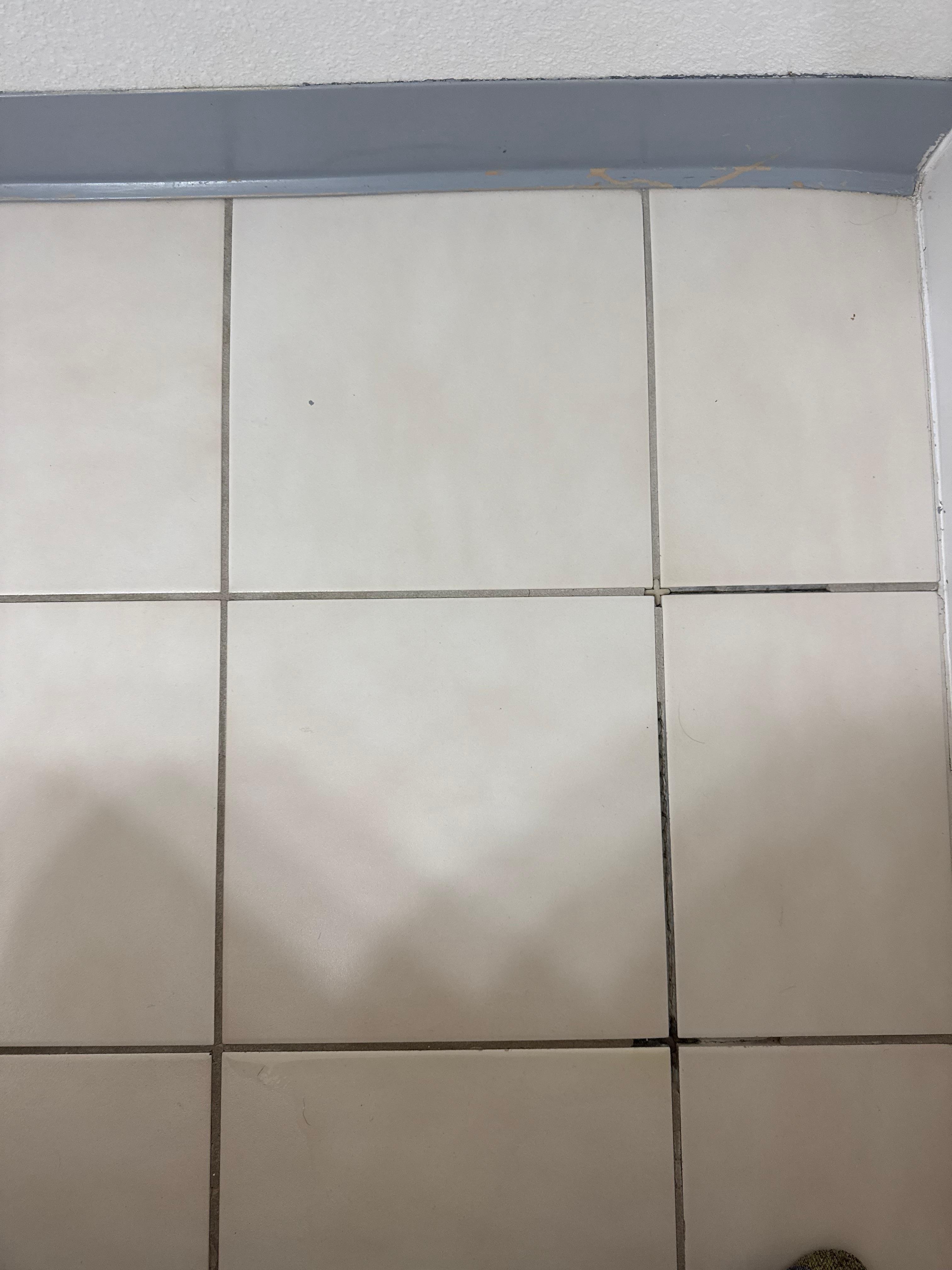 Hair on bathroom floor