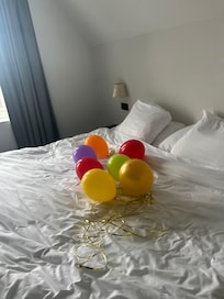Birthday balloons put in our room