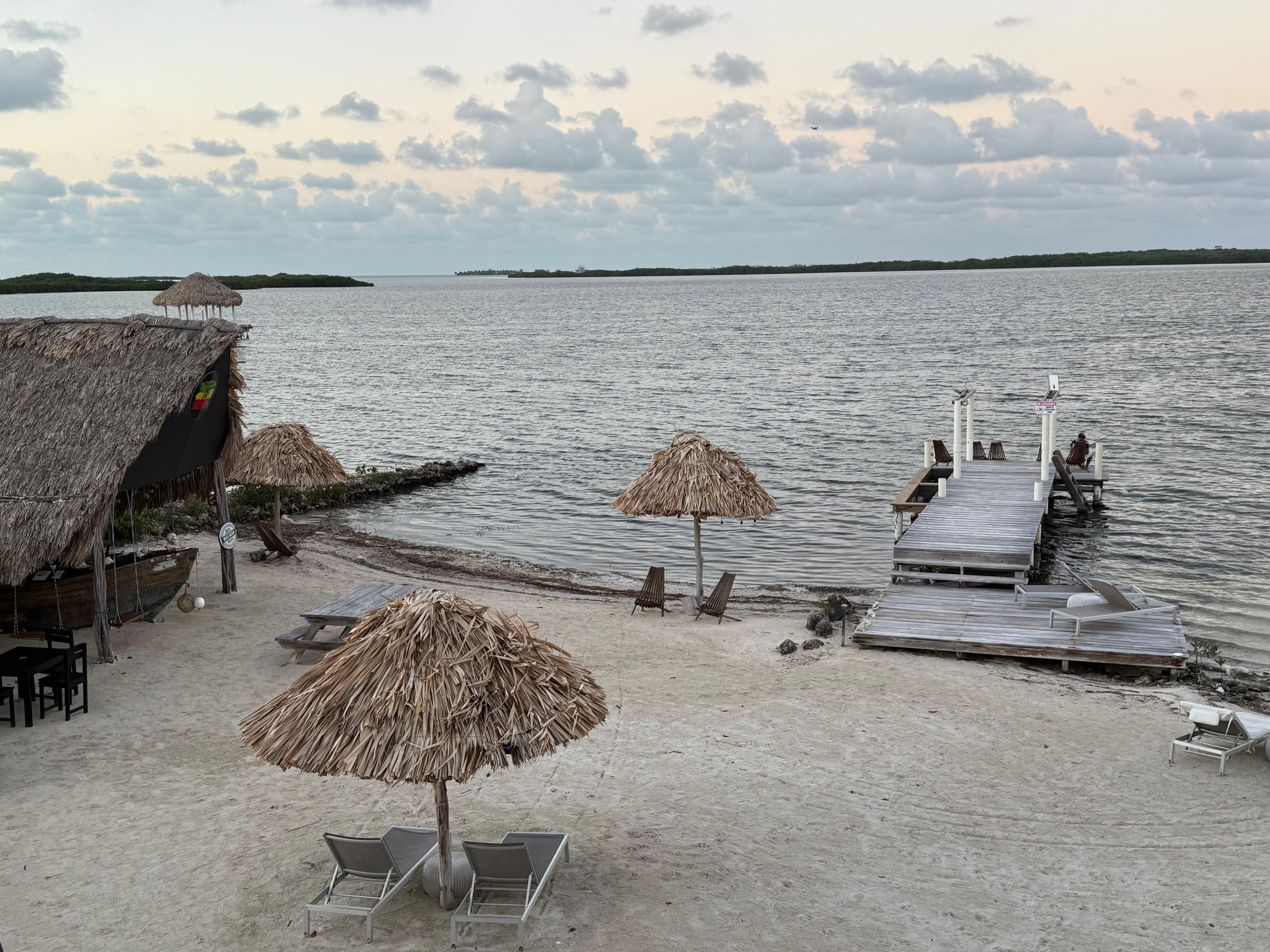Beach bar and dock