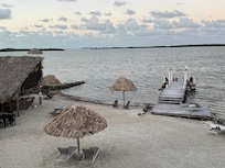Beach bar and dock