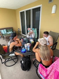 Game night on the balcony!