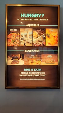 Edgewater's eateries are at the bottom. That's where we stayed. Aquarius is a sister resort.