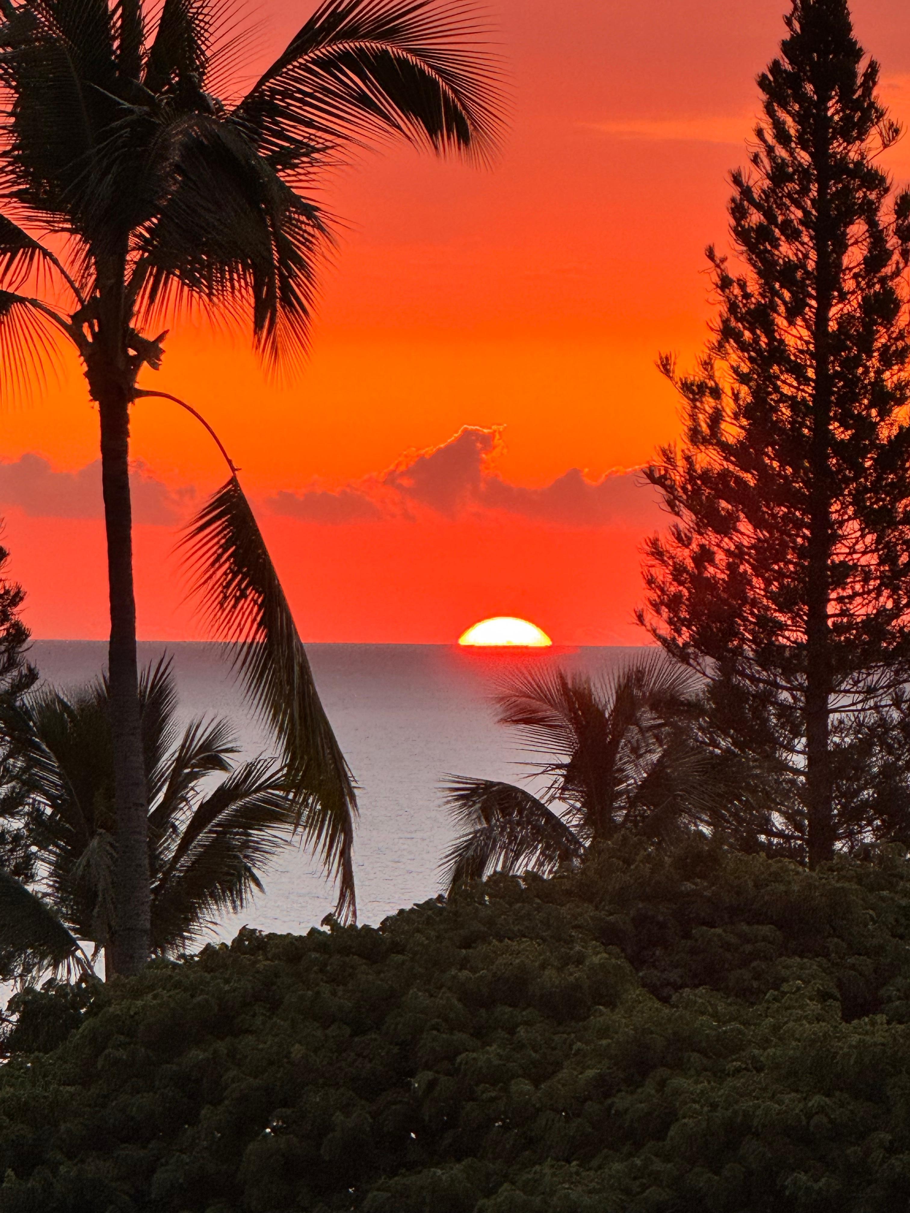 Sunset from the lanai - no filter 