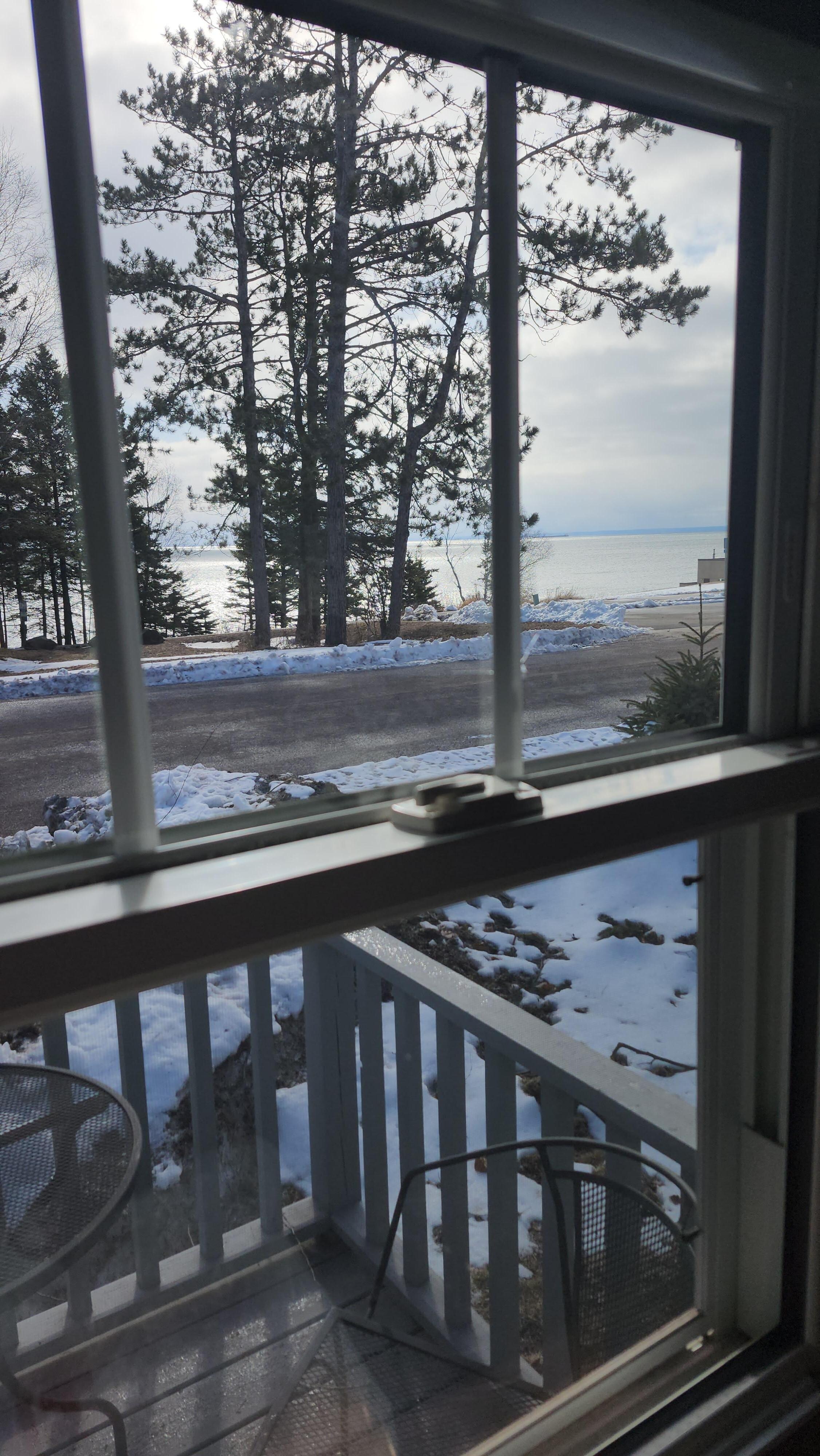 View from the front window of Lake Superior